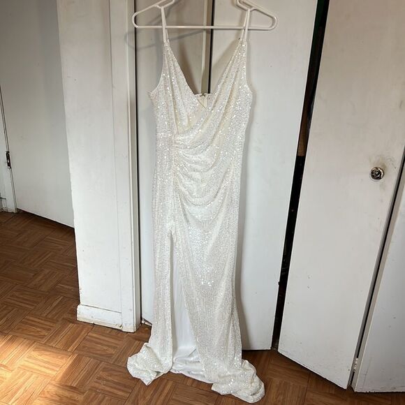 Take my hand sequin slit maxi dress L - Picture 4 of 6